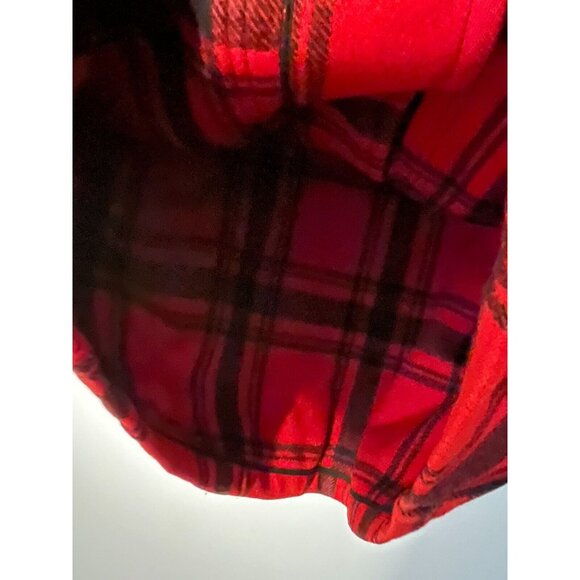 VTG Woolrich Men's 40s 50s Red Wool Plaid Mackinaw Jacket Sz 44 - Picture 4 of 8